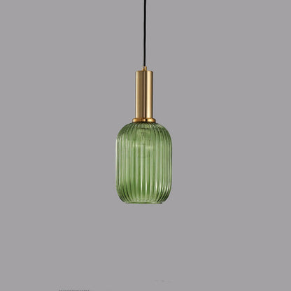 Minimalist Striped Glass Pendant Light