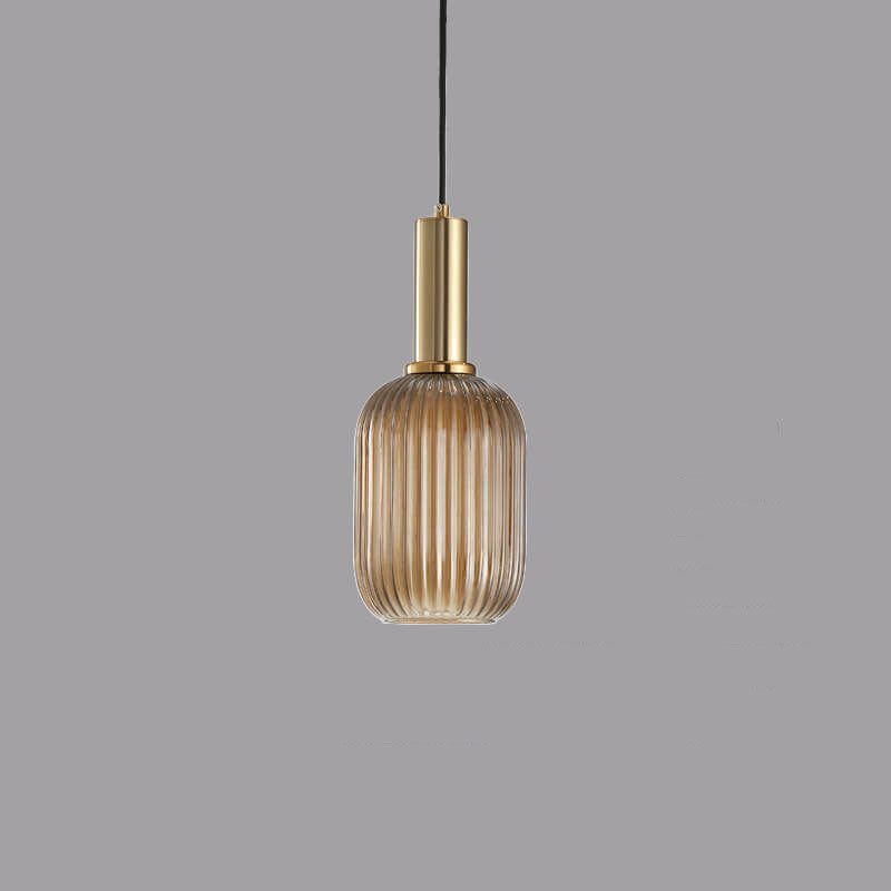 Minimalist Striped Glass Pendant Light