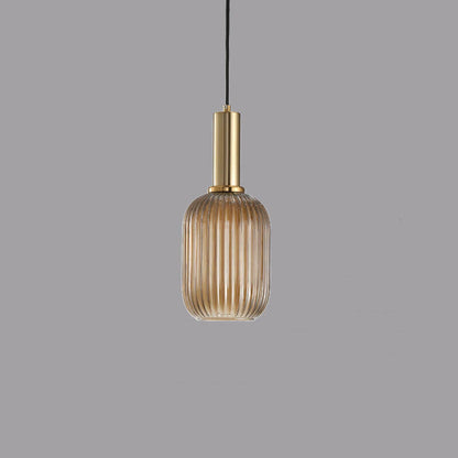 Minimalist Striped Glass Pendant Light
