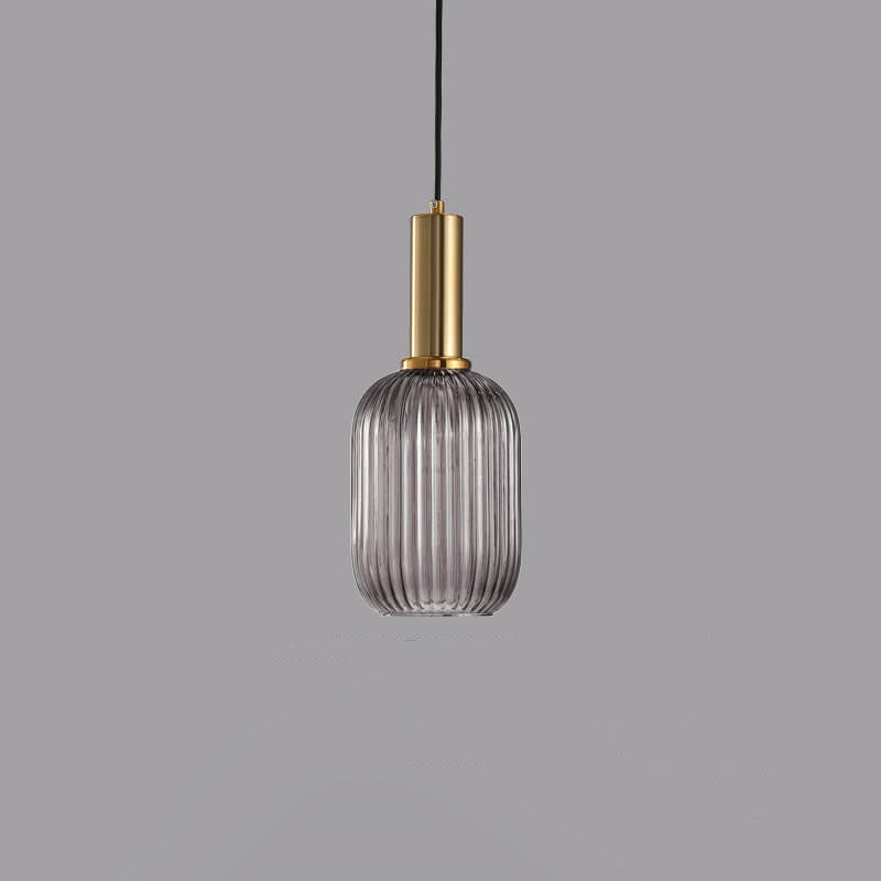 Minimalist Striped Glass Pendant Light