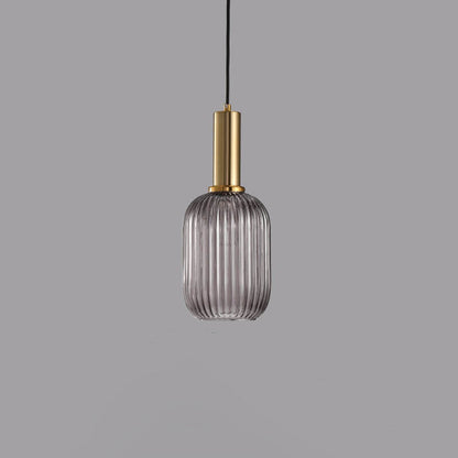 Minimalist Striped Glass Pendant Light
