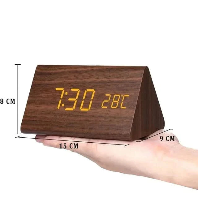 Digital Alarm Clock | LED Display Temperature Calendar Multiple Alarms