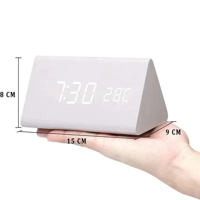 Digital Alarm Clock | LED Display Temperature Calendar Multiple Alarms