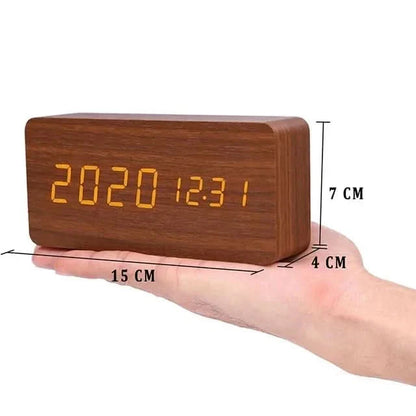 Digital Alarm Clock | LED Display Temperature Calendar Multiple Alarms