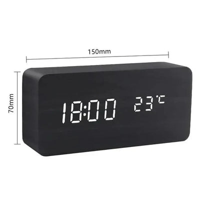 Digital Alarm Clock | LED Display Temperature Calendar Multiple Alarms