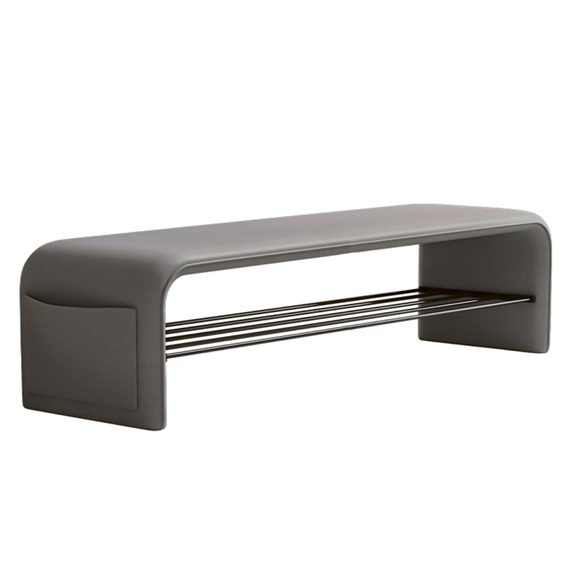 Modern Simplicity Rectangular Shoe Shelf Bench Storage for Entryway