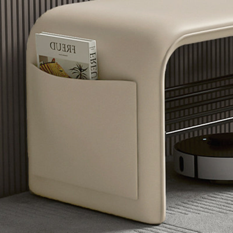 Modern Simplicity Rectangular Shoe Shelf Bench Storage for Entryway