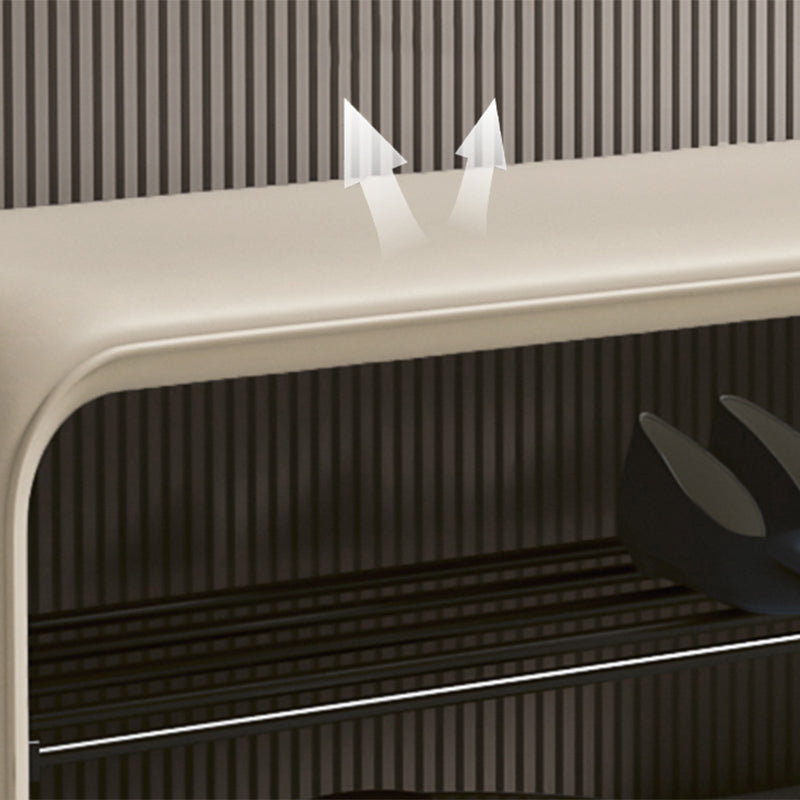 Modern Simplicity Rectangular Shoe Shelf Bench Storage for Entryway