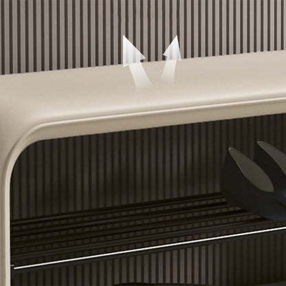 Modern Simplicity Rectangular Shoe Shelf Bench Storage for Entryway