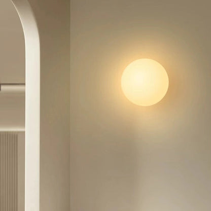 Modern Minimalist Orb Glass Wall Sconce Lamp
