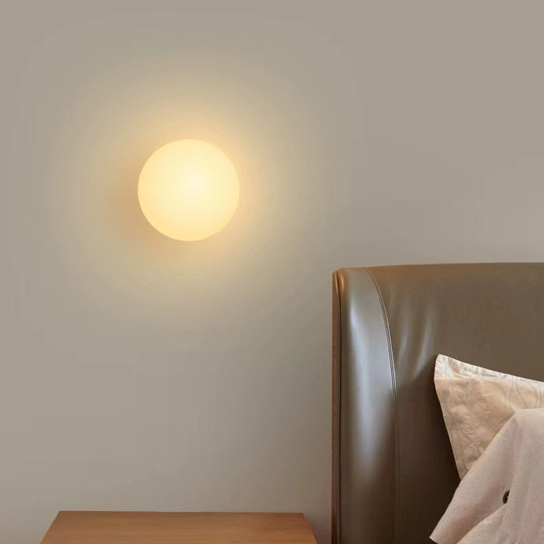 Modern Minimalist Orb Glass Wall Sconce Lamp