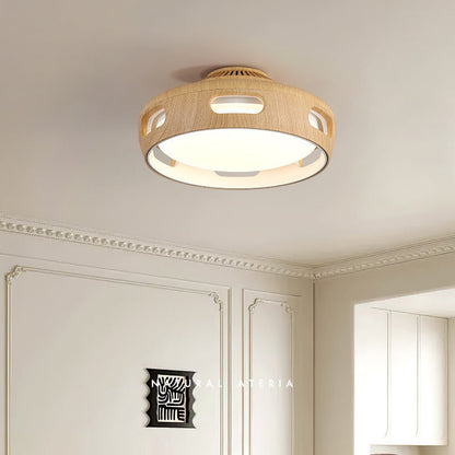 Nordic Round LED Semi-Flush Mount Ceiling Light