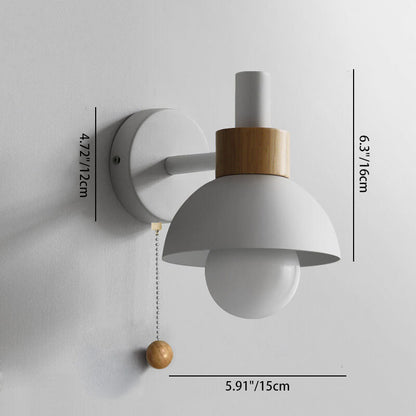 Nordic Wall Sconce Globe | Pull Chain