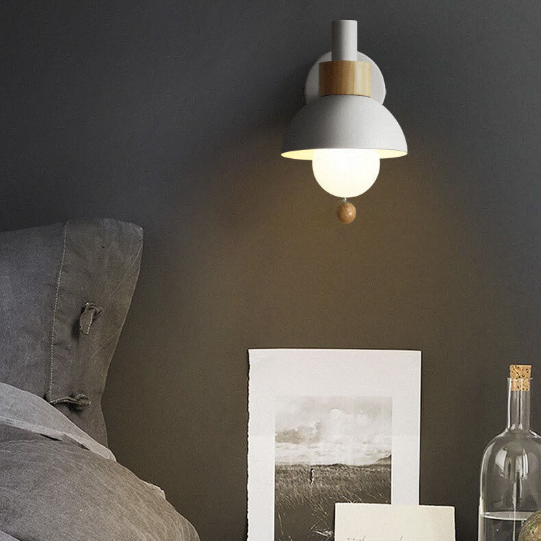 Nordic Wall Sconce Globe | Pull Chain