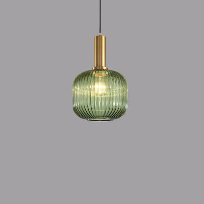 Minimalist Striped Glass Pendant Light