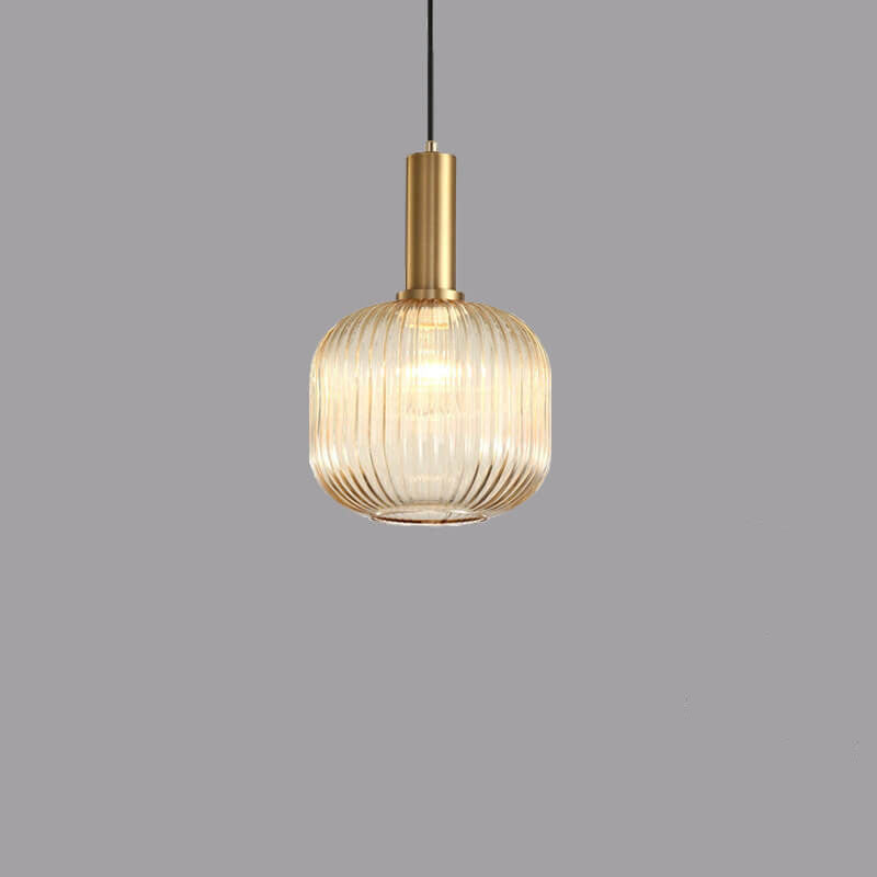 Minimalist Striped Glass Pendant Light