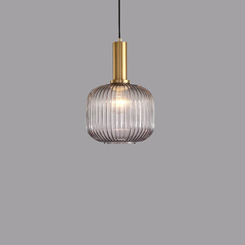 Minimalist Striped Glass Pendant Light
