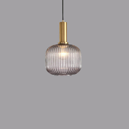 Minimalist Striped Glass Pendant Light