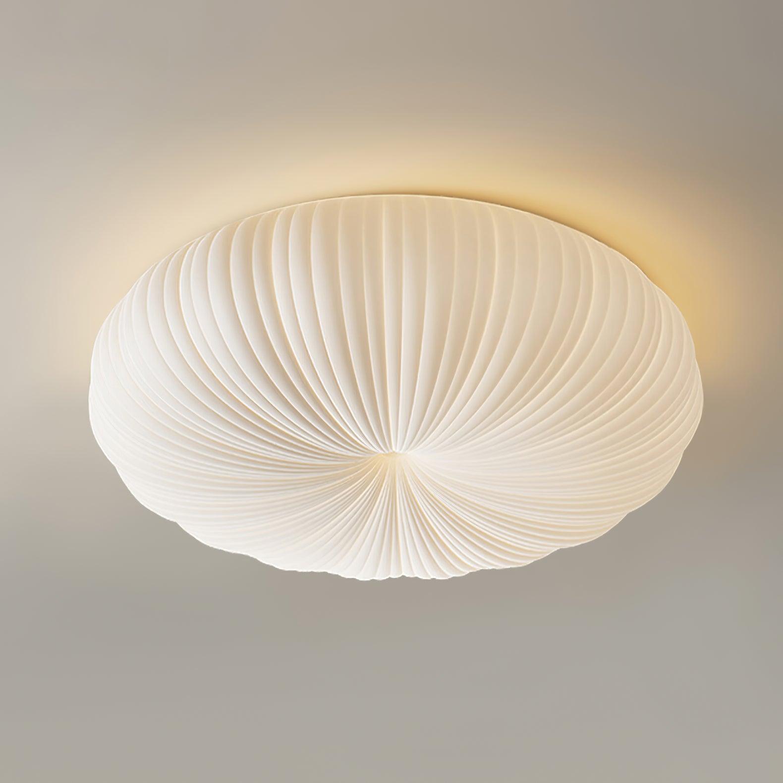 Ceiling Light | Pleated Flush Mount Soft Ambient Lighting For Bedroom Hallway Living Room