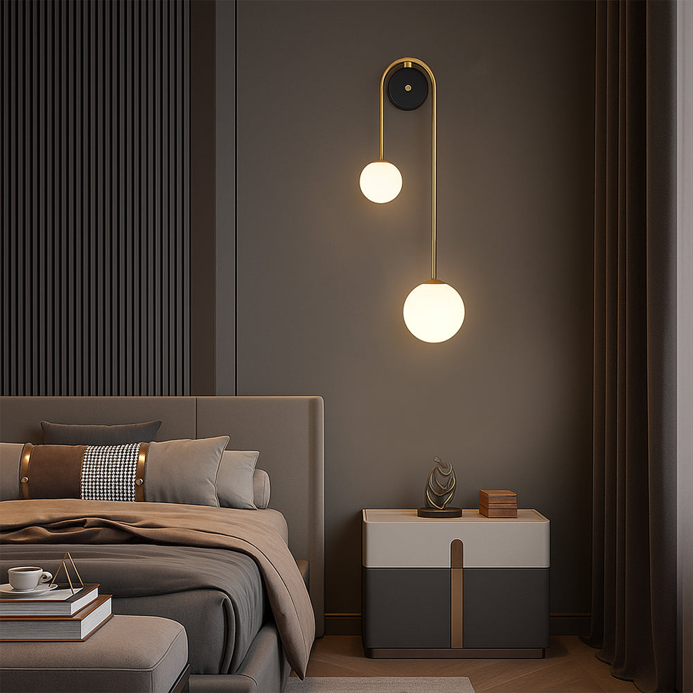 Arc Wall Light | Modern Asymmetric Globe Design