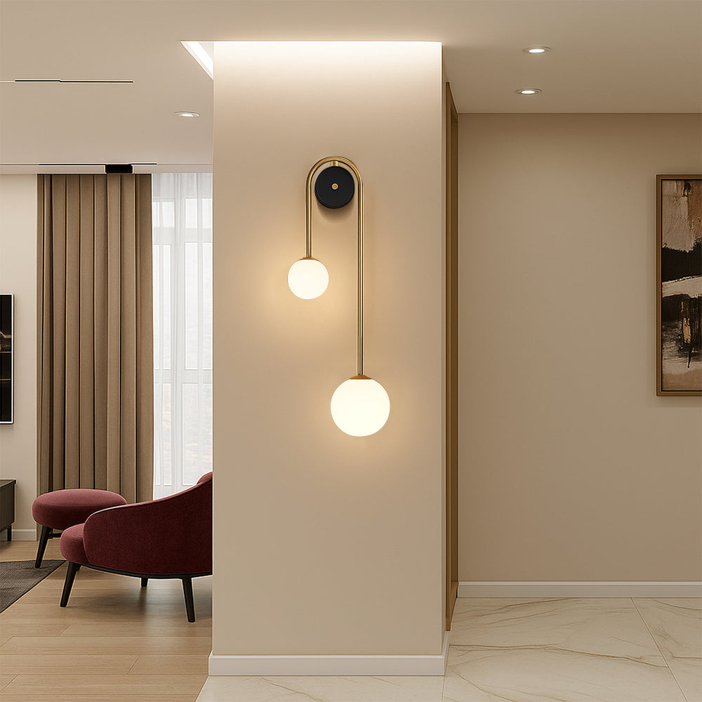 Arc Wall Light | Modern Asymmetric Globe Design