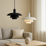 Pendant Light | Scandinavian Layered Shade For Dining Table Kitchen Island Living Room