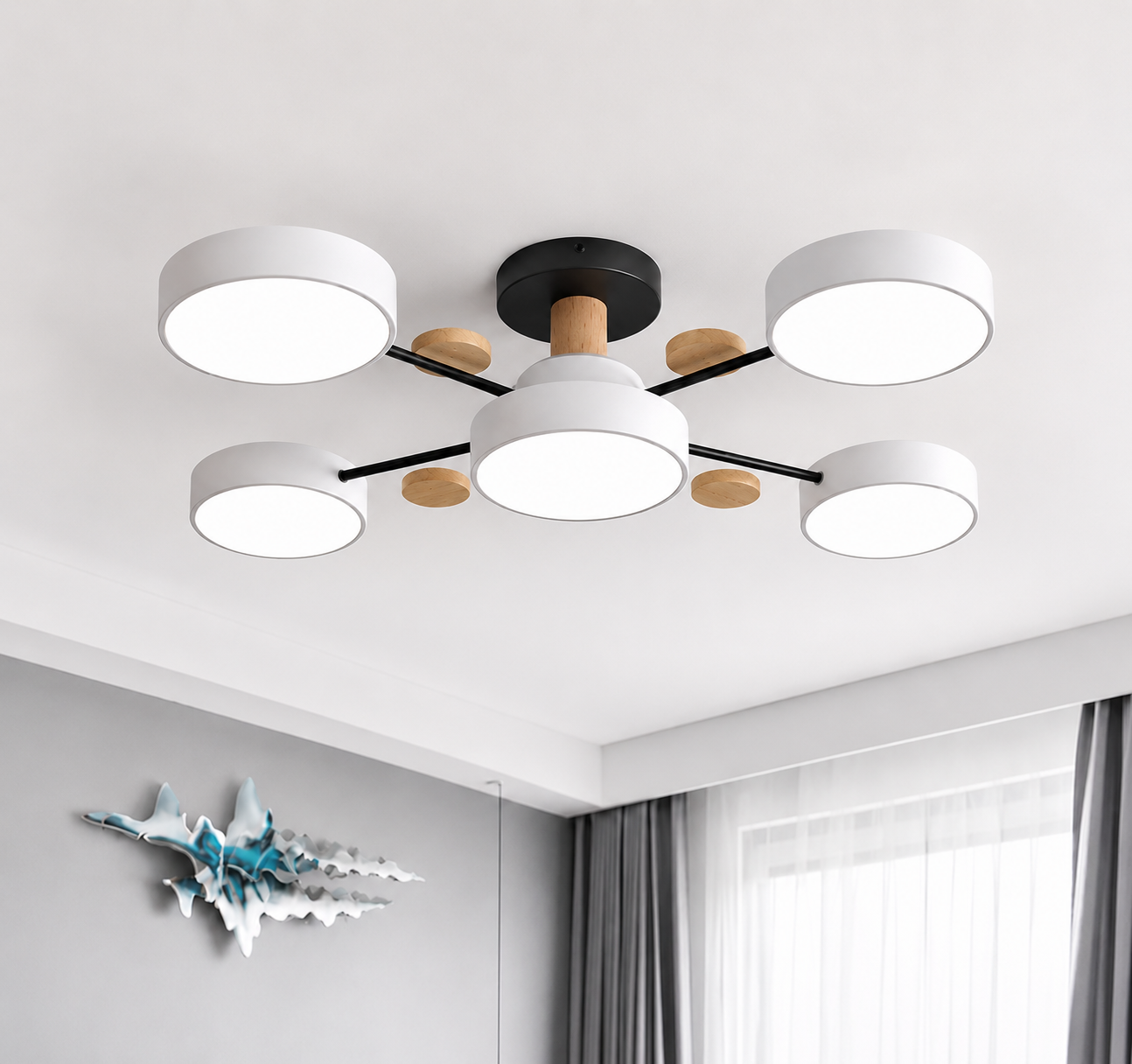 LED Ceiling Light | Multi Head Flush Mount For Bedroom Living Room