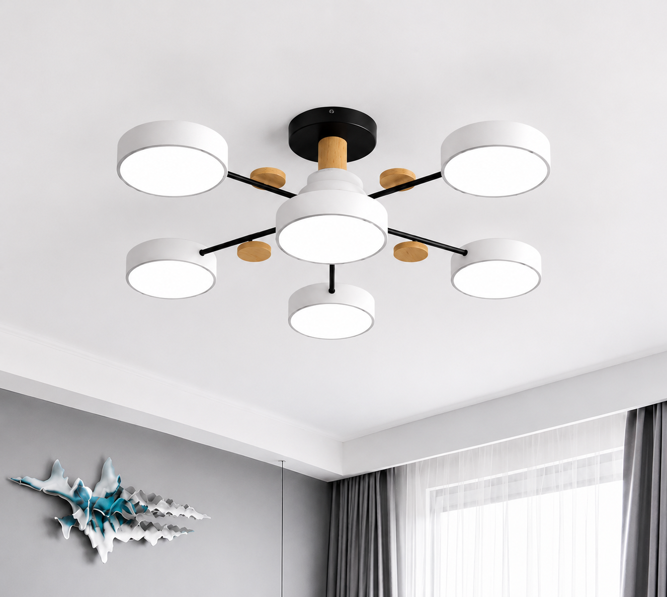 LED Ceiling Light | Multi Head Flush Mount For Bedroom Living Room