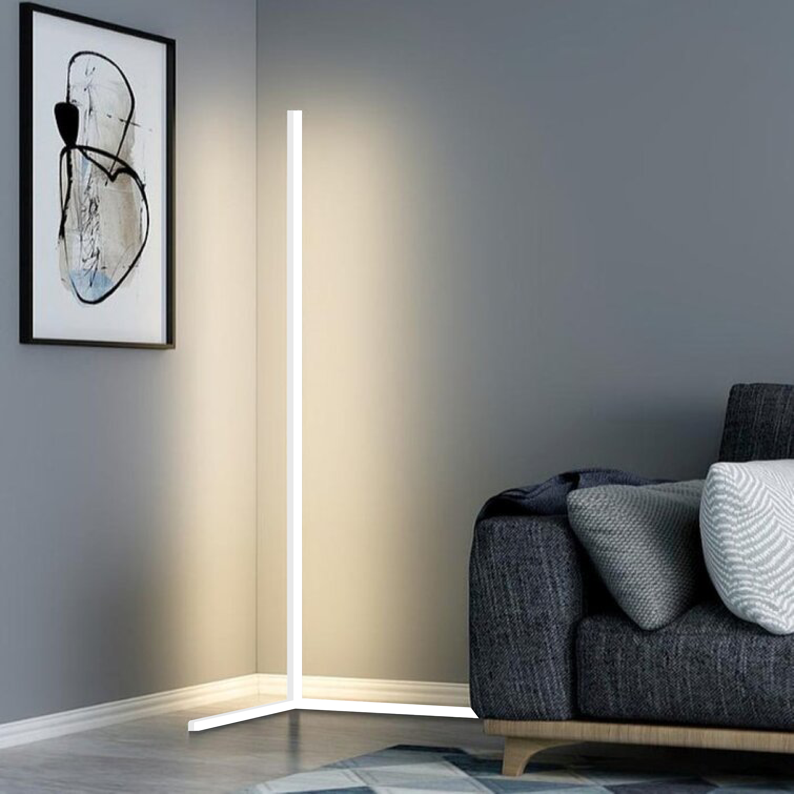 Minimalist Corner Floor Lamp | Modern Standing Light