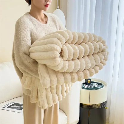 Thick Plush Throw Blanket | Ultra Soft Warm Cozy For Sofa And Bed