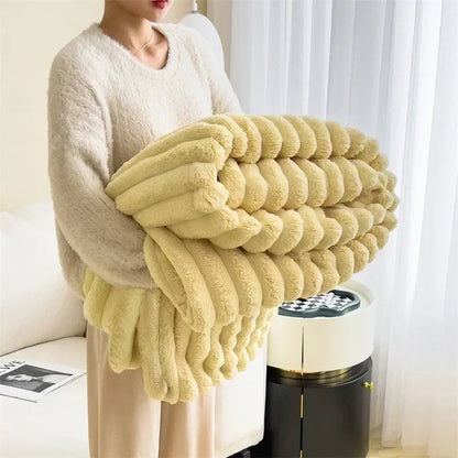 Thick Plush Throw Blanket | Ultra Soft Warm Cozy For Sofa And Bed