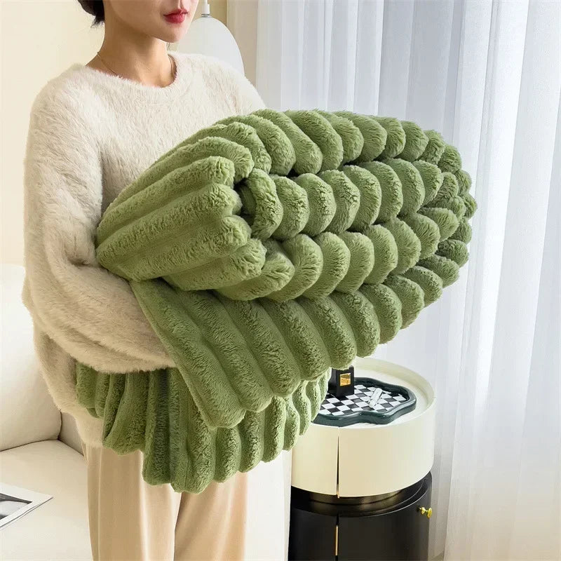 Thick Plush Throw Blanket | Ultra Soft Warm Cozy For Sofa And Bed