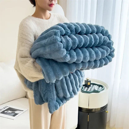 Thick Plush Throw Blanket | Ultra Soft Warm Cozy For Sofa And Bed