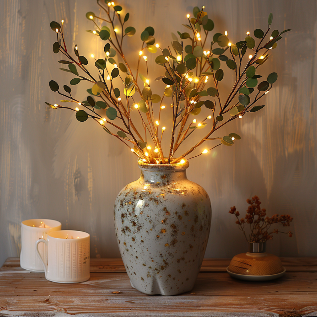 Eucalyptus Branch Fairy Lights | Battery Powered