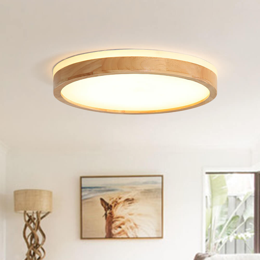 Round Ceiling Light | Scandinavian Flush Mount For Kitchen Living Room Dining