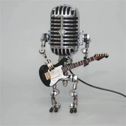 Microphone Guitar Table Lamp | Dimmable Bedside Light