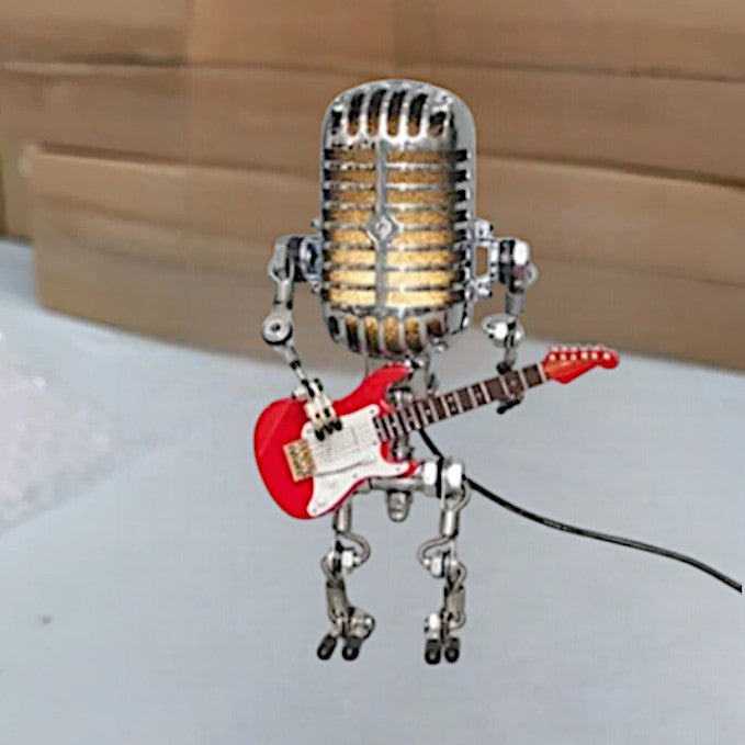 Microphone Guitar Table Lamp | Dimmable Bedside Light