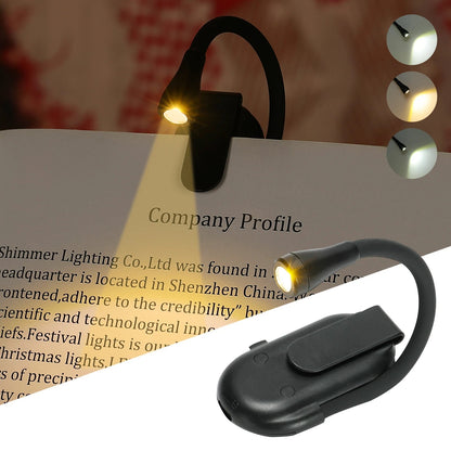 Wireless LED Reading Lamp | Clip On Reading Light Flexible Battery Powered