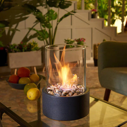 Bio Ethanol Tabletop Fire Pit | Indoor Outdoor Smokeless Portable Fireplace Lantern