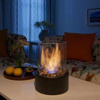 Bio Ethanol Tabletop Fire Pit | Indoor Outdoor Smokeless Portable Fireplace Lantern
