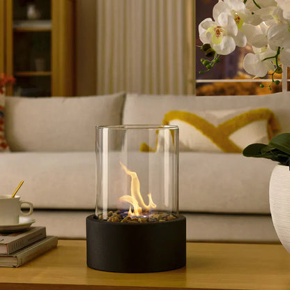 Bio Ethanol Tabletop Fire Pit | Indoor Outdoor Smokeless Portable Fireplace Lantern