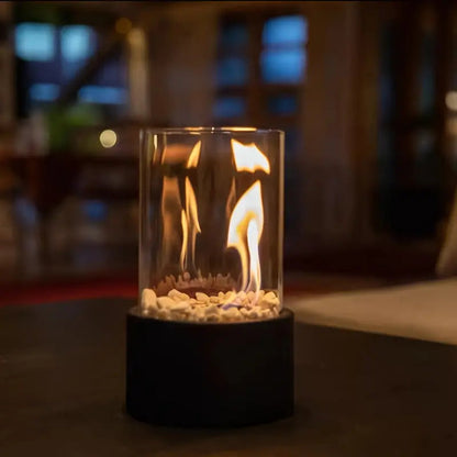 Bio Ethanol Tabletop Fire Pit | Indoor Outdoor Smokeless Portable Fireplace Lantern