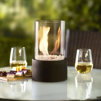 Bio Ethanol Tabletop Fire Pit | Indoor Outdoor Smokeless Portable Fireplace Lantern