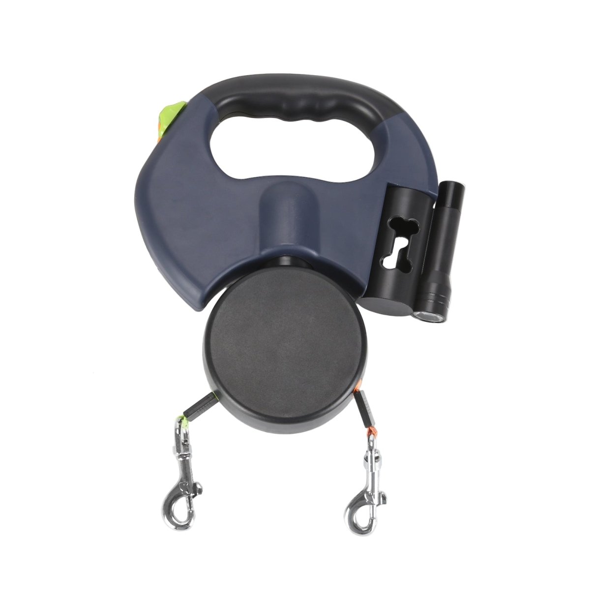 Double Retractable Dog Lead With LED Torch | Two Dogs Tangle Free 3m Each