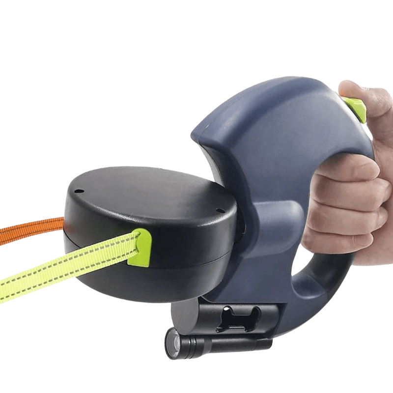 Double Retractable Dog Lead With LED Torch | Two Dogs Tangle Free 3m Each