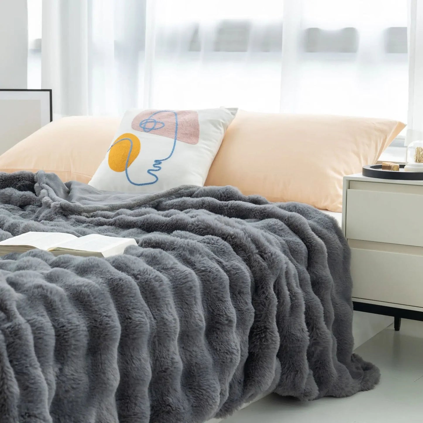 Fluffy Throw Blanket | Super Soft Warm Cozy For Bed And Sofa