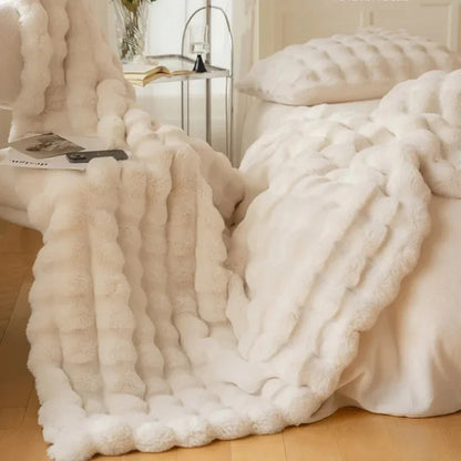 Fluffy Throw Blanket | Super Soft Warm Cozy For Bed And Sofa