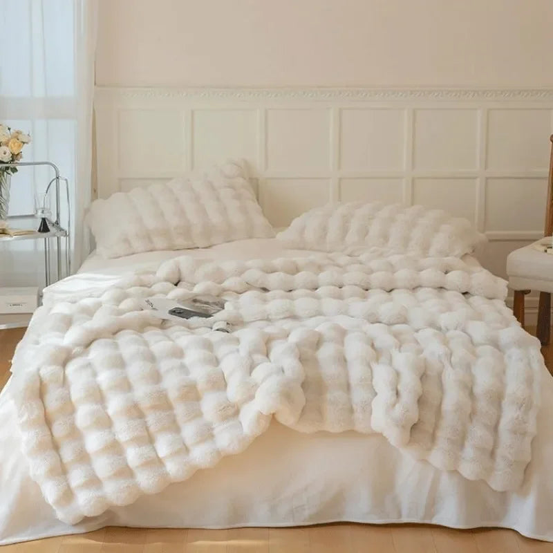 Fluffy Throw Blanket | Super Soft Warm Cozy For Bed And Sofa