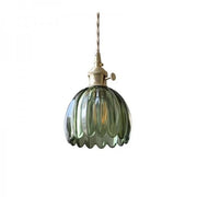 Vintage Scalloped Shade Pendant Light | Dining Room Bedroom Café Lighting
