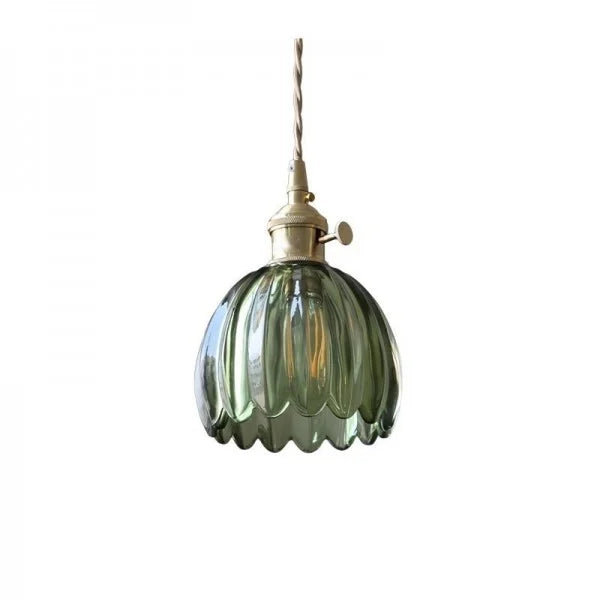 Vintage Scalloped Shade Pendant Light | Dining Room Bedroom Café Lighting